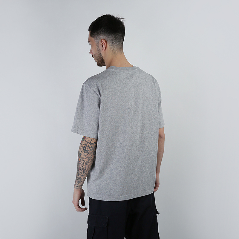 Мужская футболка Stussy Stock S/SL Crew (1140137-grey heather)  - цена, описание, фото 3